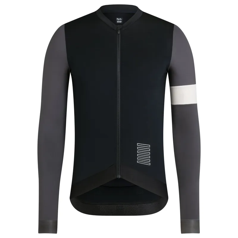 Rapha Pro Team Long Sleeve Training Jersey Black/Carbon Grey/White